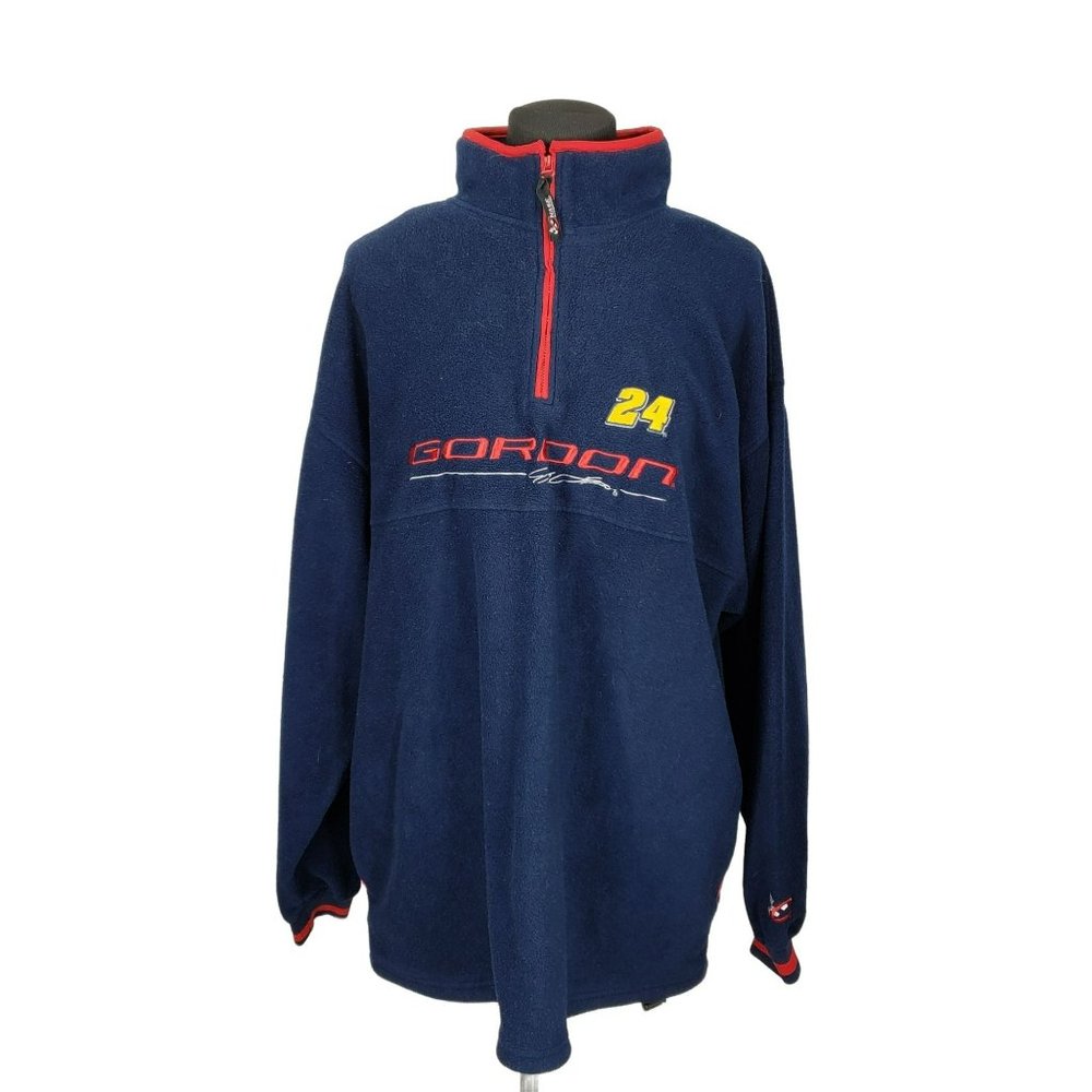 Chase Authentics Extra Large XL Men's Nascar‎ Fleece Jacket Gordon 24 Navy Blue
